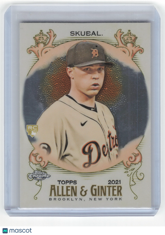 2021 Topps Allen & Ginter Chrome Baseball Tarik Skubal RC Silver Portrait #245