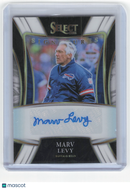 2021 Panini Select Football Marv Levy Autograph 32/50 Prizm #SSP-MLE Near Mint