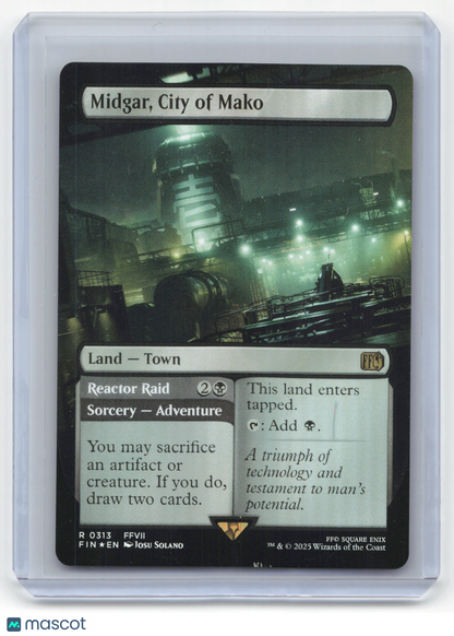 2025 MTG Midgar, City of Mako Final Fantasy Rare Foil #313 Borderless