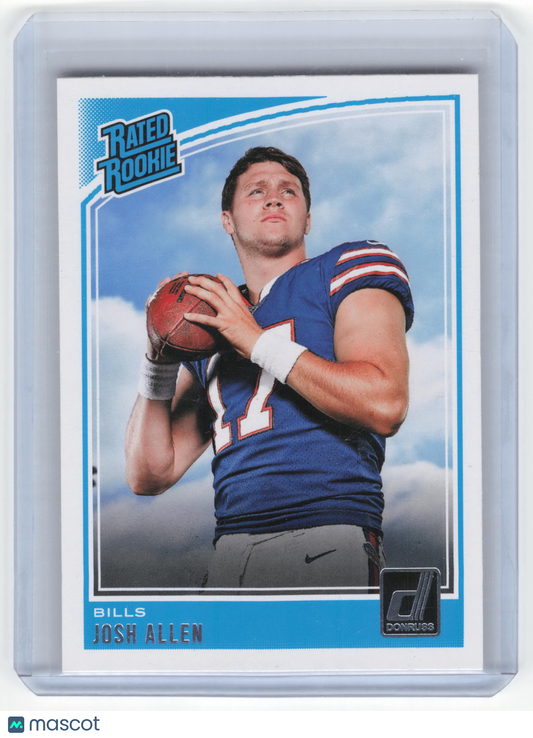 2018 Panini Donruss Rated Rookie Football Josh Allen #304 Near Mint