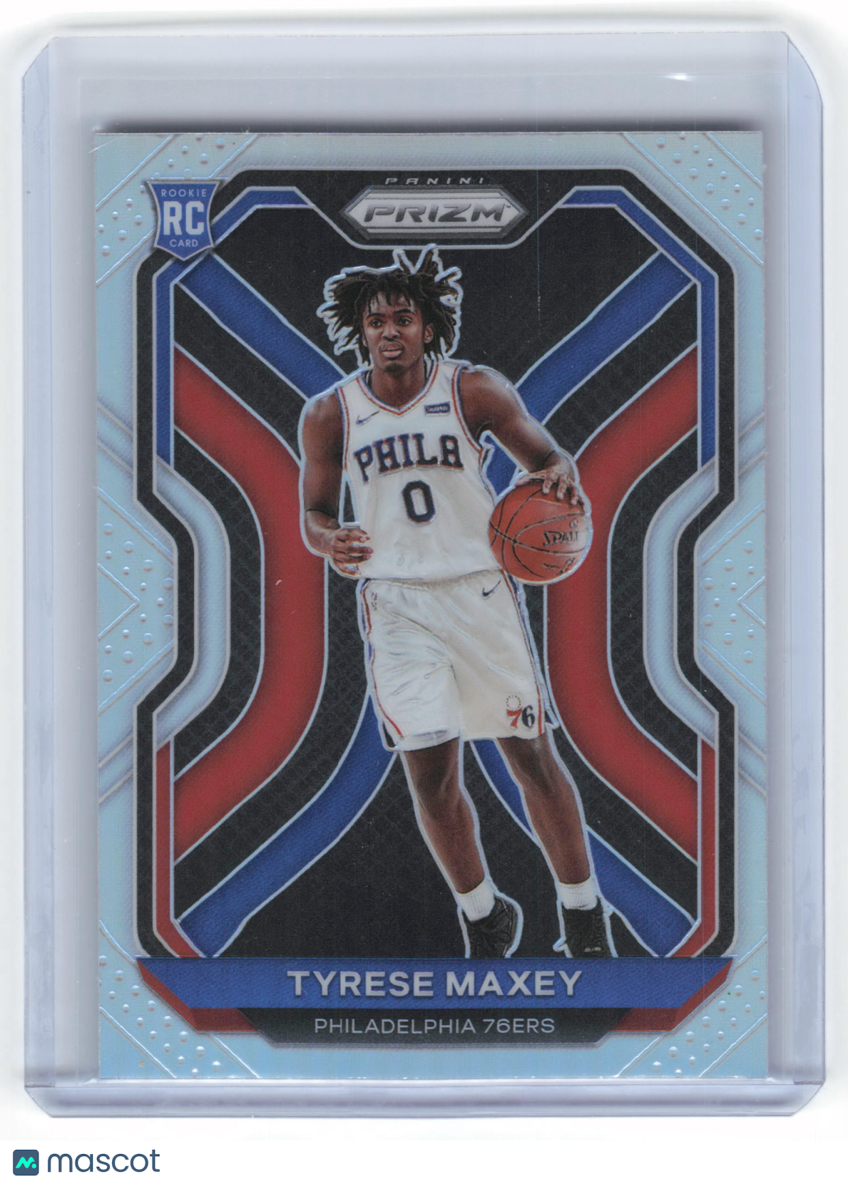 2020-21 Panini Prizm Basketball Tyrese Maxey RC Red White Blue #256 Near Mint