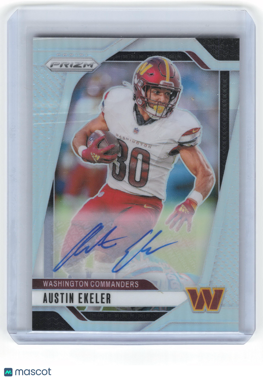 2024 Panini Prizm Football Austin Ekeler Autograph Silver Prizm #287 Near Mint