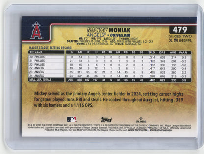 2025 Topps Series 2 Baseball Mickey Moniak Golden Mirror Variation #479 NM