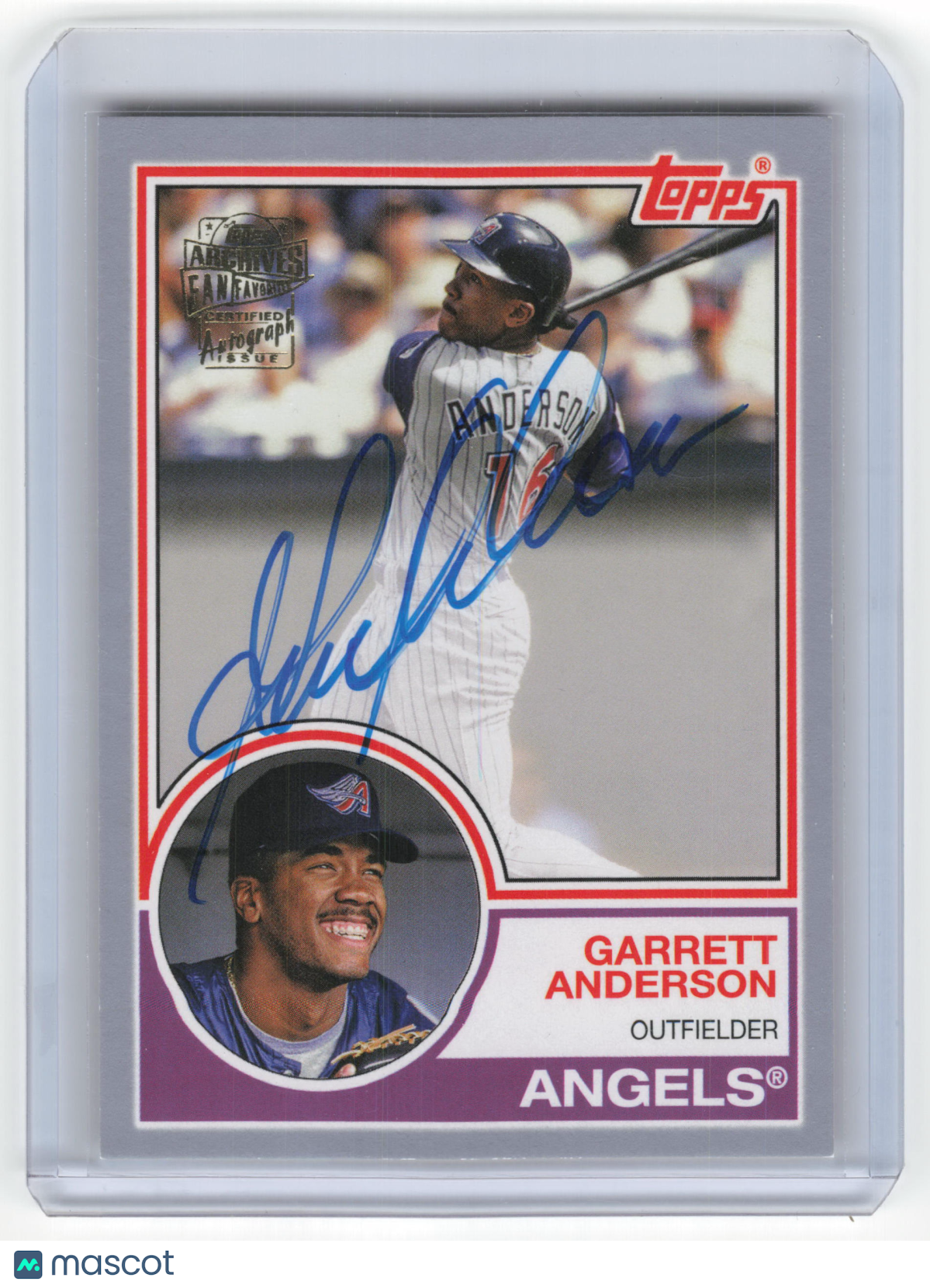 2021 Topps Archives Fan Favorites Garrett Anderson Autograph 59/99 #83FF-GA NM