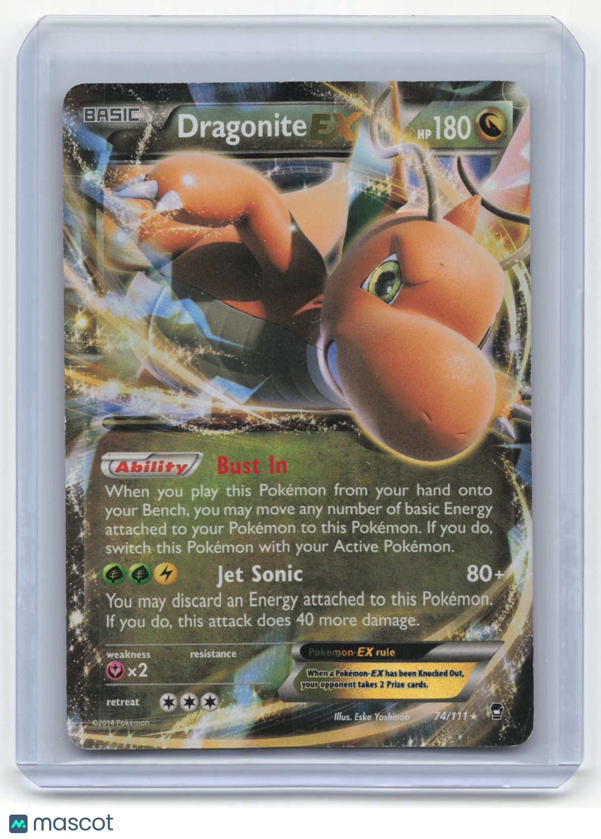 2014 Pokemon Dragonite EX Furious Fists Rare Holo #74/111