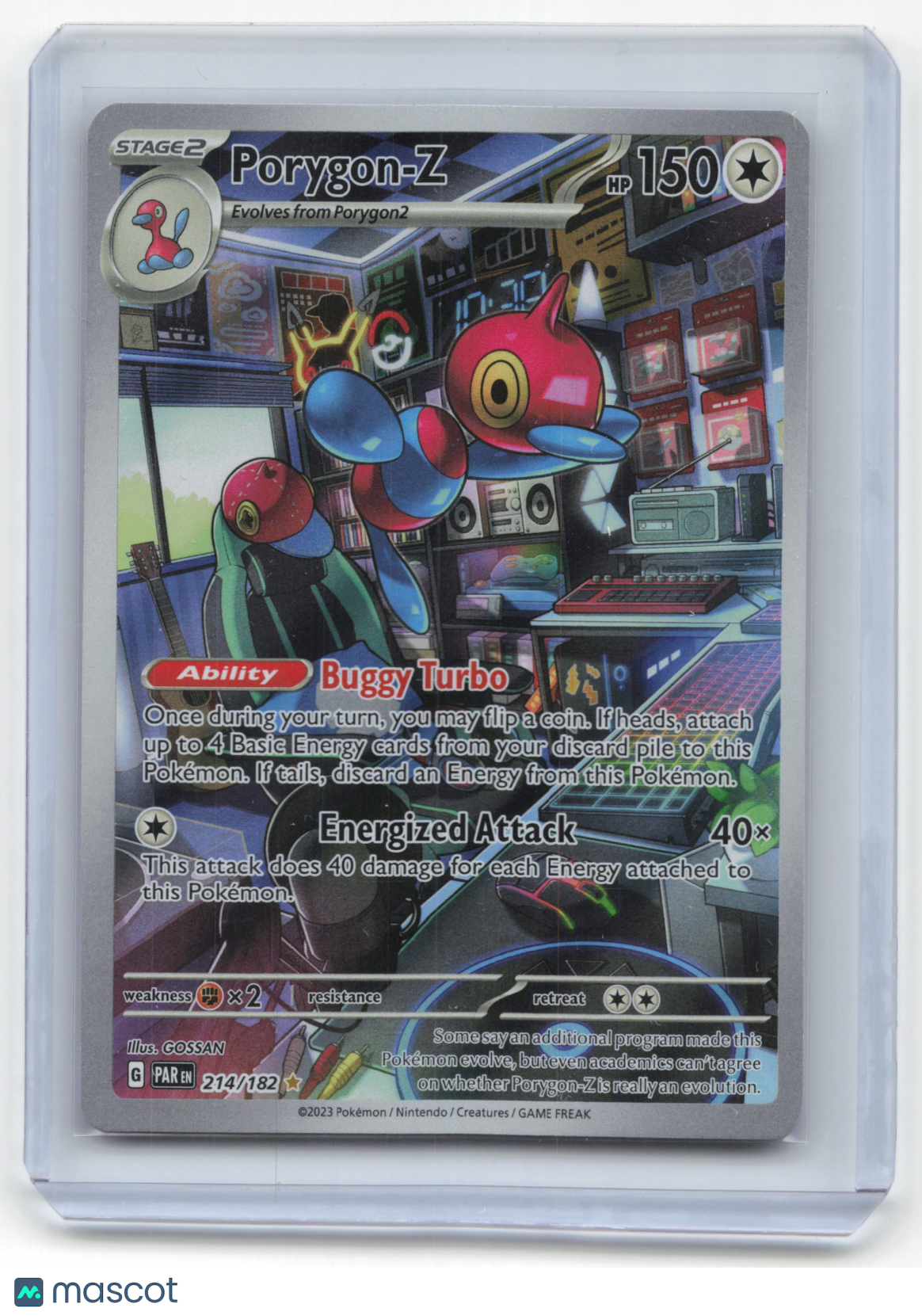 2023 Pokemon Porygon-Z Paradox Rift Illustration Rare Holo #214/182 Near Mint