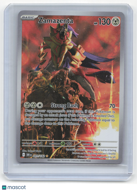 2025 Pokemon Zamazenta Destined Rivals Illustration Rare Holo #201/182 Near Mint