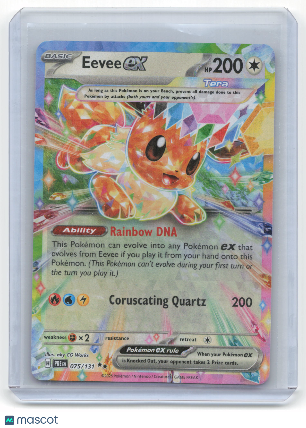 2025 Pokemon Eevee EX Prismatic Evolutions Double Rare Holo #75/131 Near Mint - Papa Joey's Collectibles