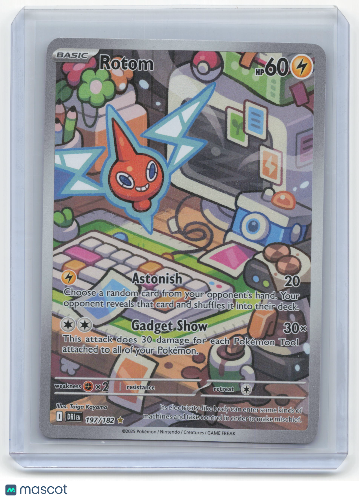 2025 Pokemon Rotom Destined Rivals Illustration Rare Foil #197/182 Near Mint - Papa Joey's Collectibles