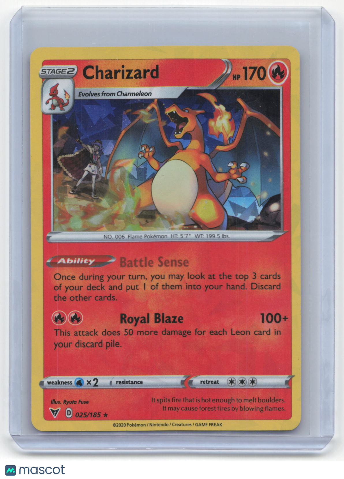 2020 Pokemon Charizard Vivid Voltage Rare Holo #25/185 (Deck Exclusive) - Papa Joey's Collectibles