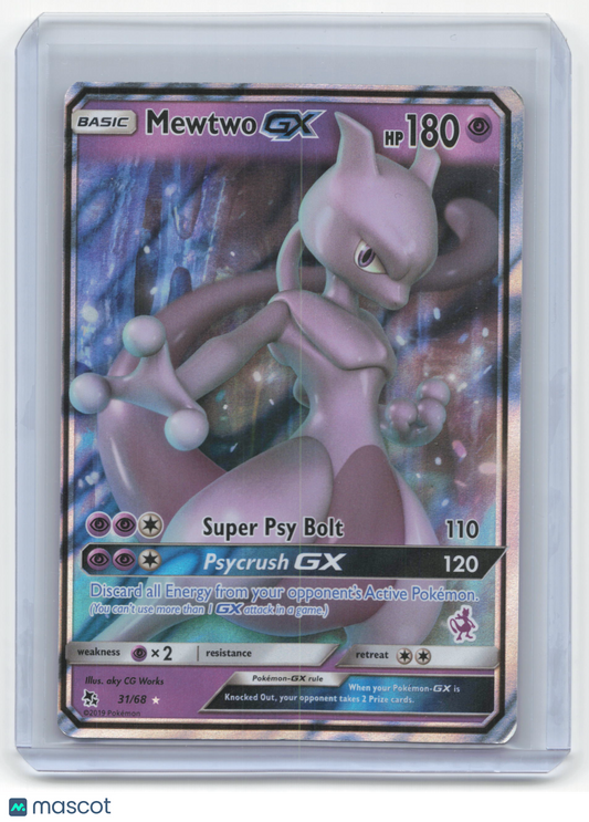 2019 Pokemon Mewtwo GX Hidden Fates Rare Holo #31/68 Near Mint - Papa Joey's Collectibles