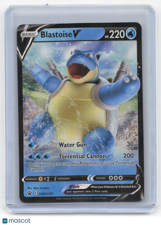2021 Pokemon Blastoise V SWSH Black Star Promo Holo #SWSH101 Near Mint - Papa Joey's Collectibles