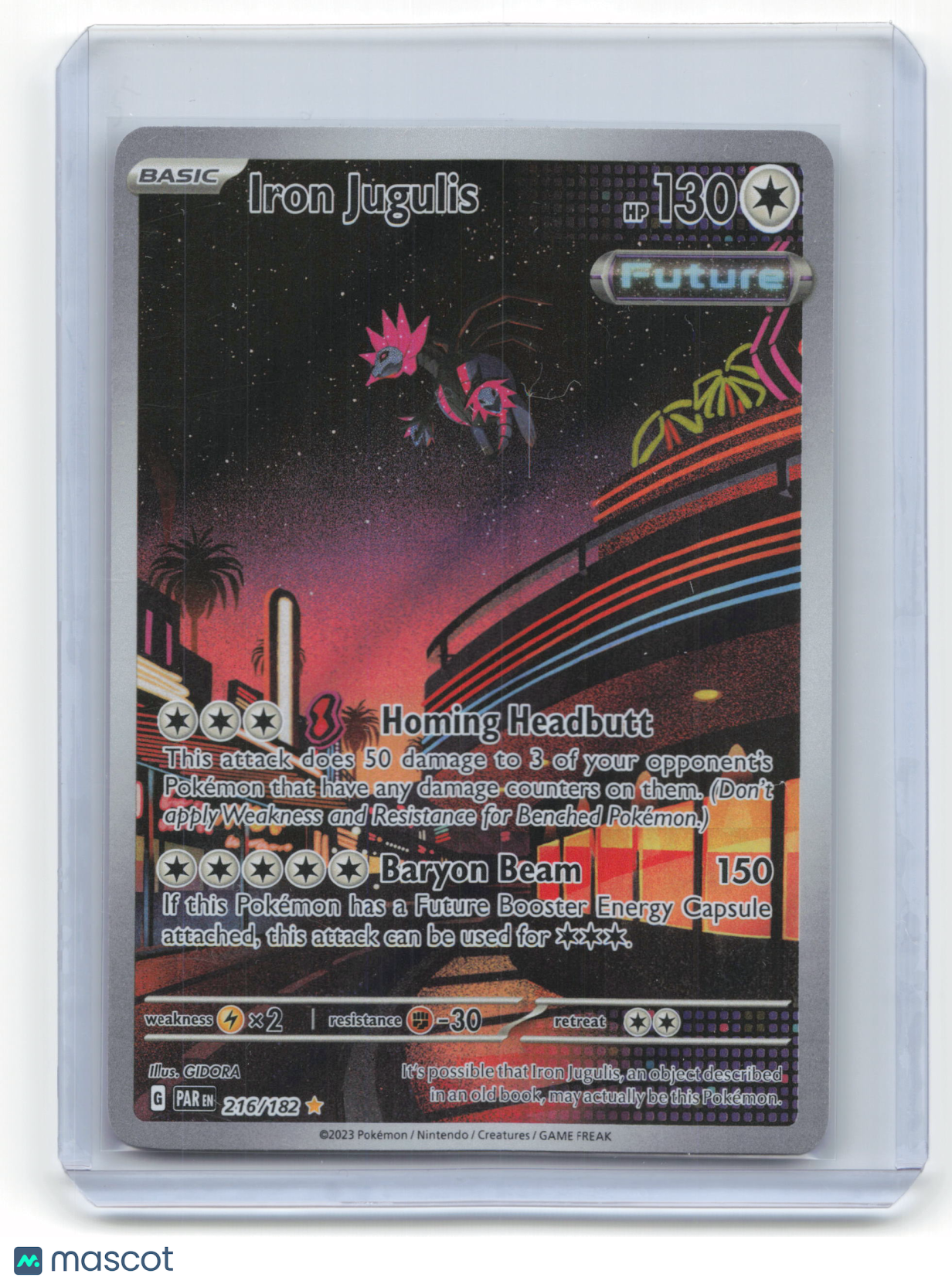 2023 Pokemon Iron Jugulis Paradox Rift Illustration Rare Foil #216/182 Near Mint - Papa Joey's Collectibles