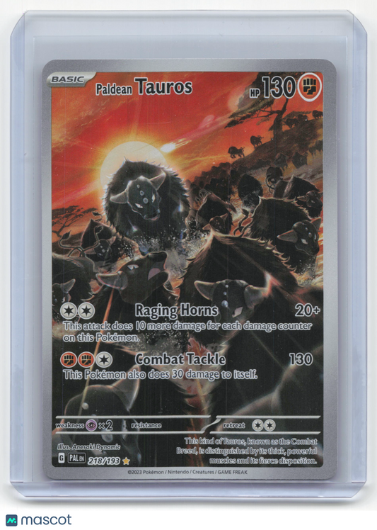 2023 Pokemon Paldean Tauros Paldea Evolved Illustration Rare #218/193 Near Mint - Papa Joey's Collectibles