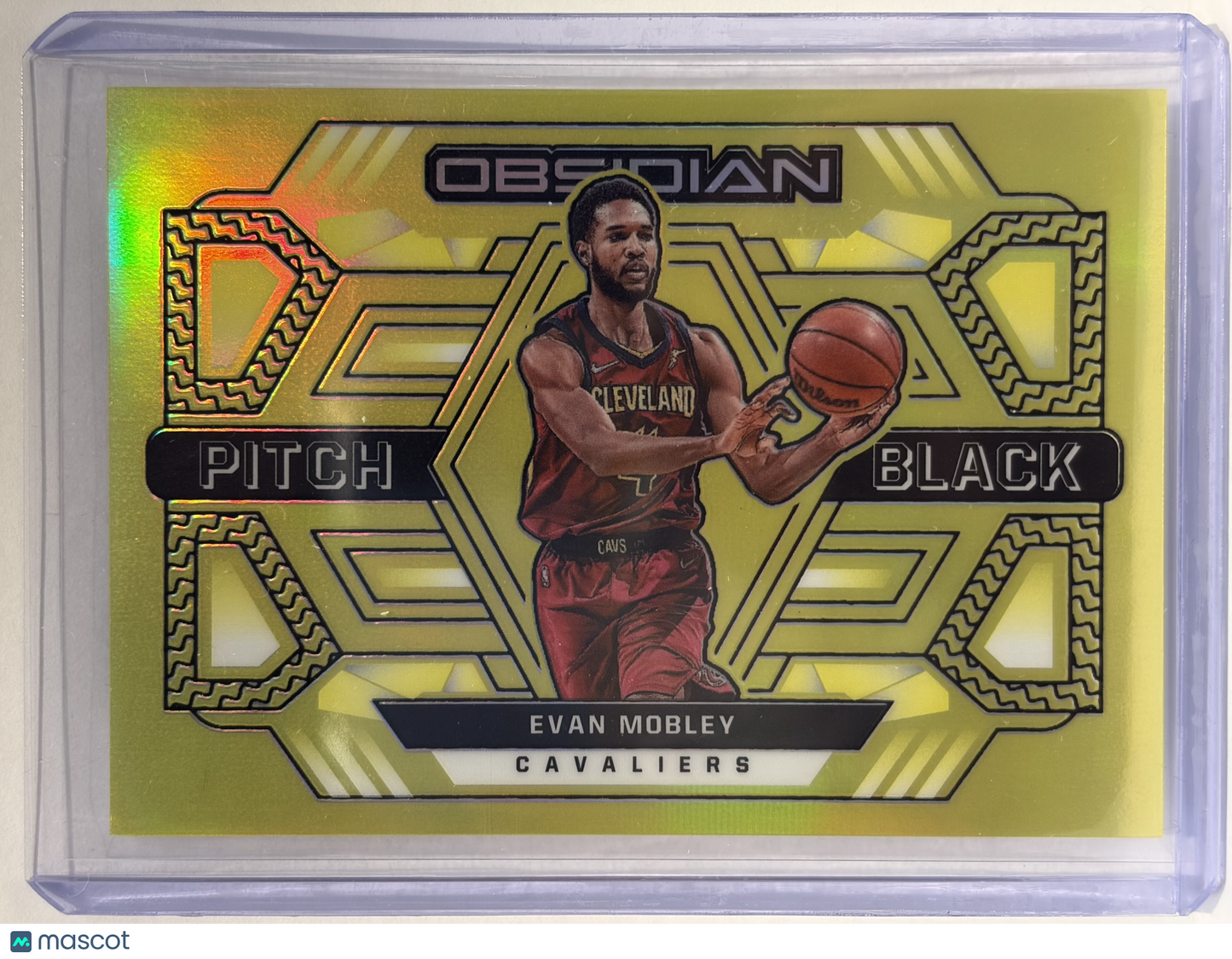 2021-22 Panini Obsidian Pitch Black Evan Mobley Electric Etch Yellow Flood #15 - Papa Joey's Collectibles