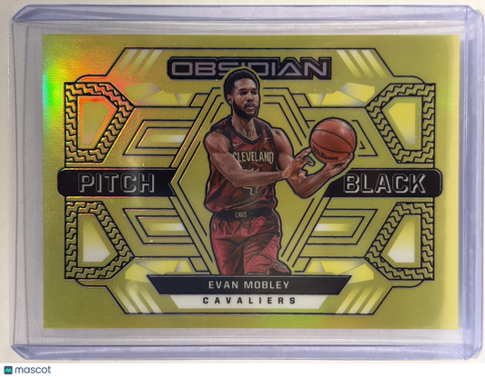 2021-22 Panini Obsidian Pitch Black Evan Mobley Electric Etch Yellow Flood #15 - Papa Joey's Collectibles