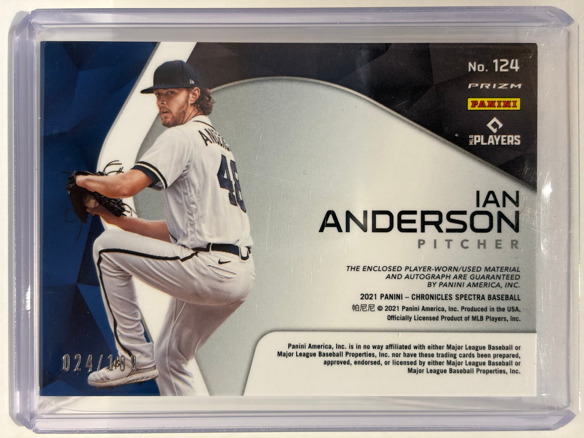 2021 Panini Chronicles Spectra Ian Anderson Auto Patch RC 024/109 Prizm #124 NM - Papa Joey's Collectibles