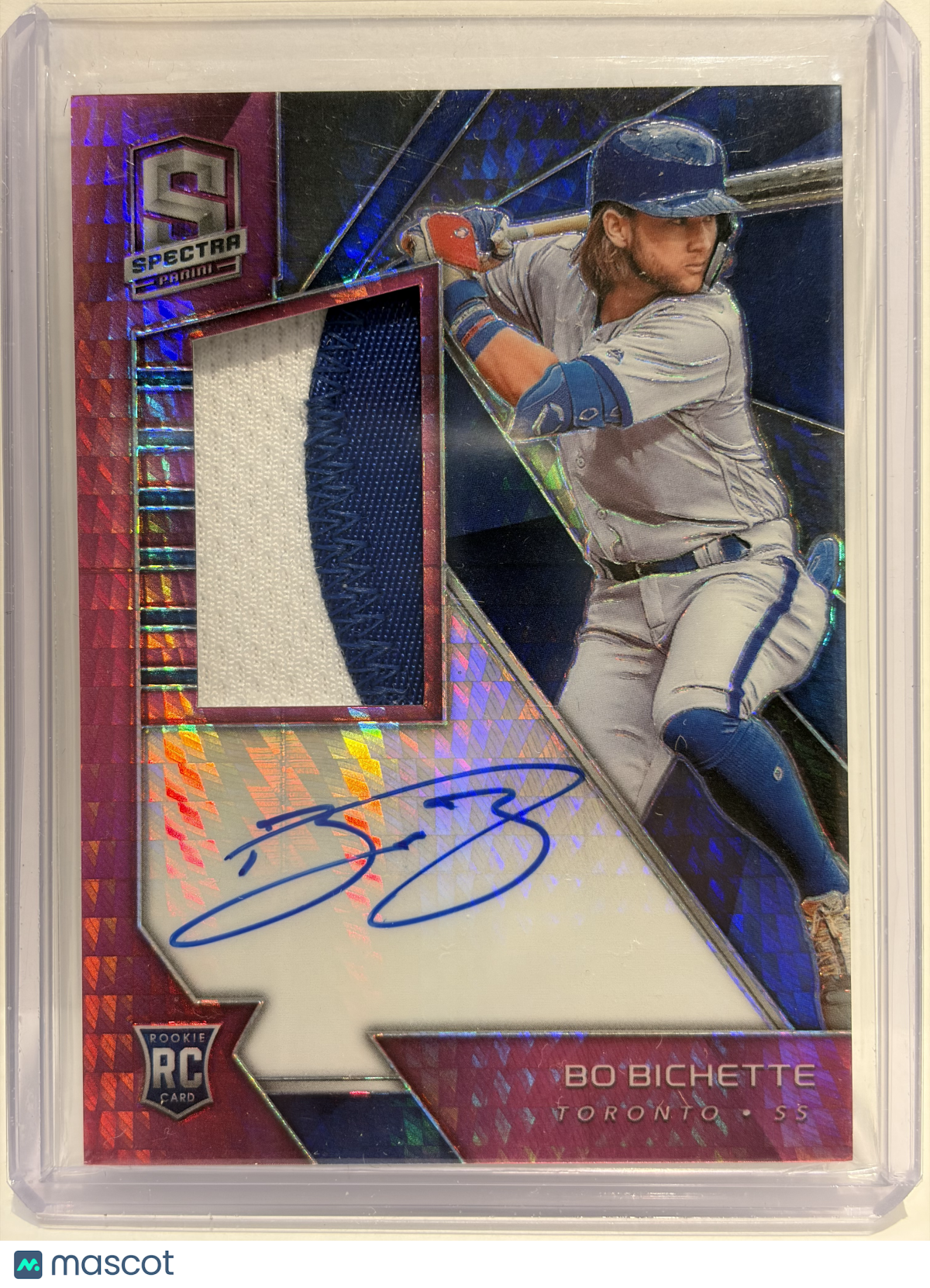 2020 Panini Spectra Bo Bichette 48/49 Patch RC Neon Pink Prizm #114 Near Mint - Papa Joey's Collectibles
