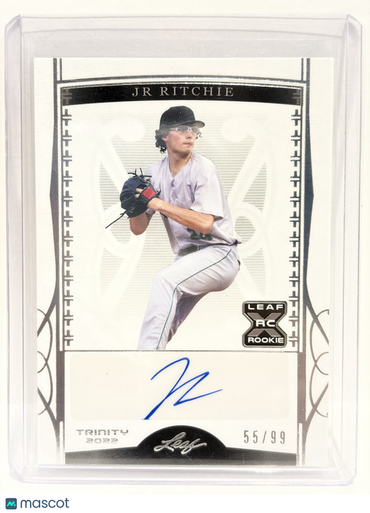 2022 Leaf Trinity Baseball JR Ritchie Auto RC 55/99 Silver #BA-JRR Near Mint - Papa Joey's Collectibles