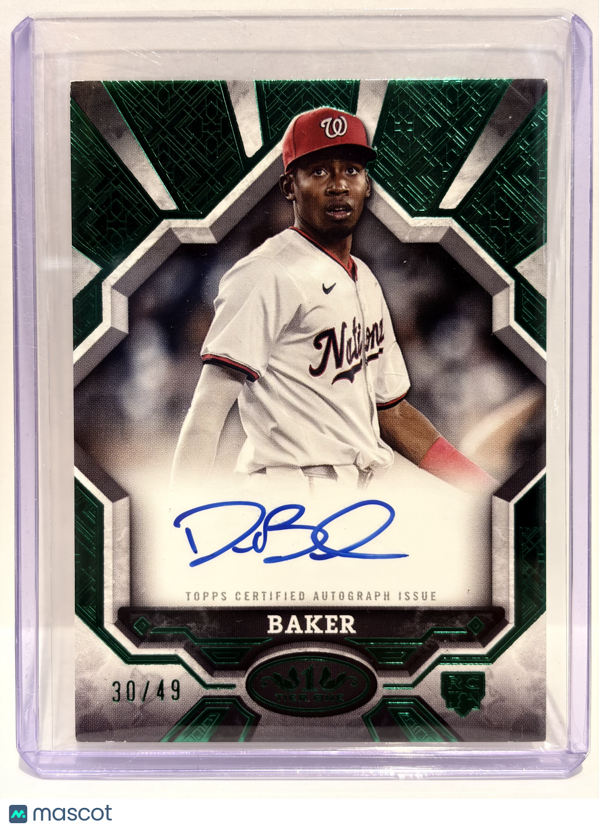 2025 Topps Tier One Break Out Darren Baker Auto 30/49 Green #BOA-DB Near Mint - Papa Joey's Collectibles