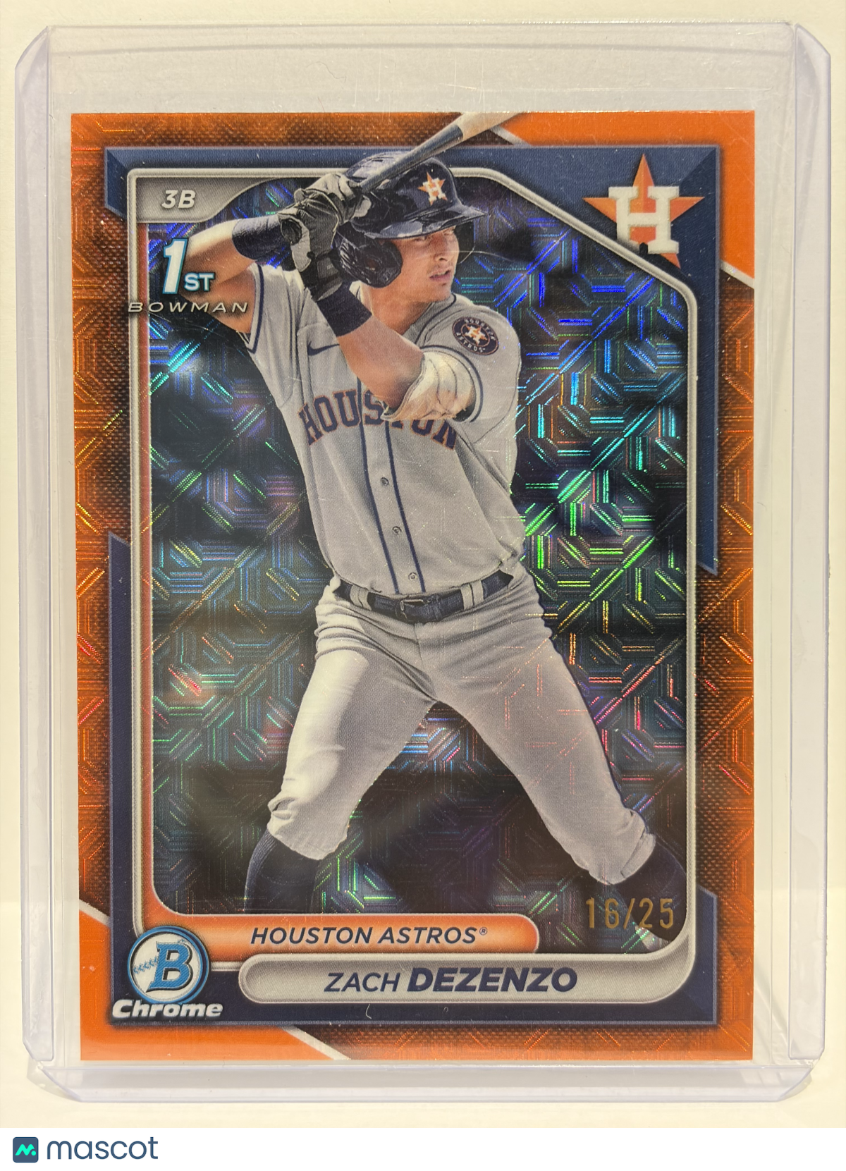 Topps 2024 Bowman Chrome Zach Dezenzo 16/25 Orange Mojo #BCP-161 Near Mint - Papa Joey's Collectibles