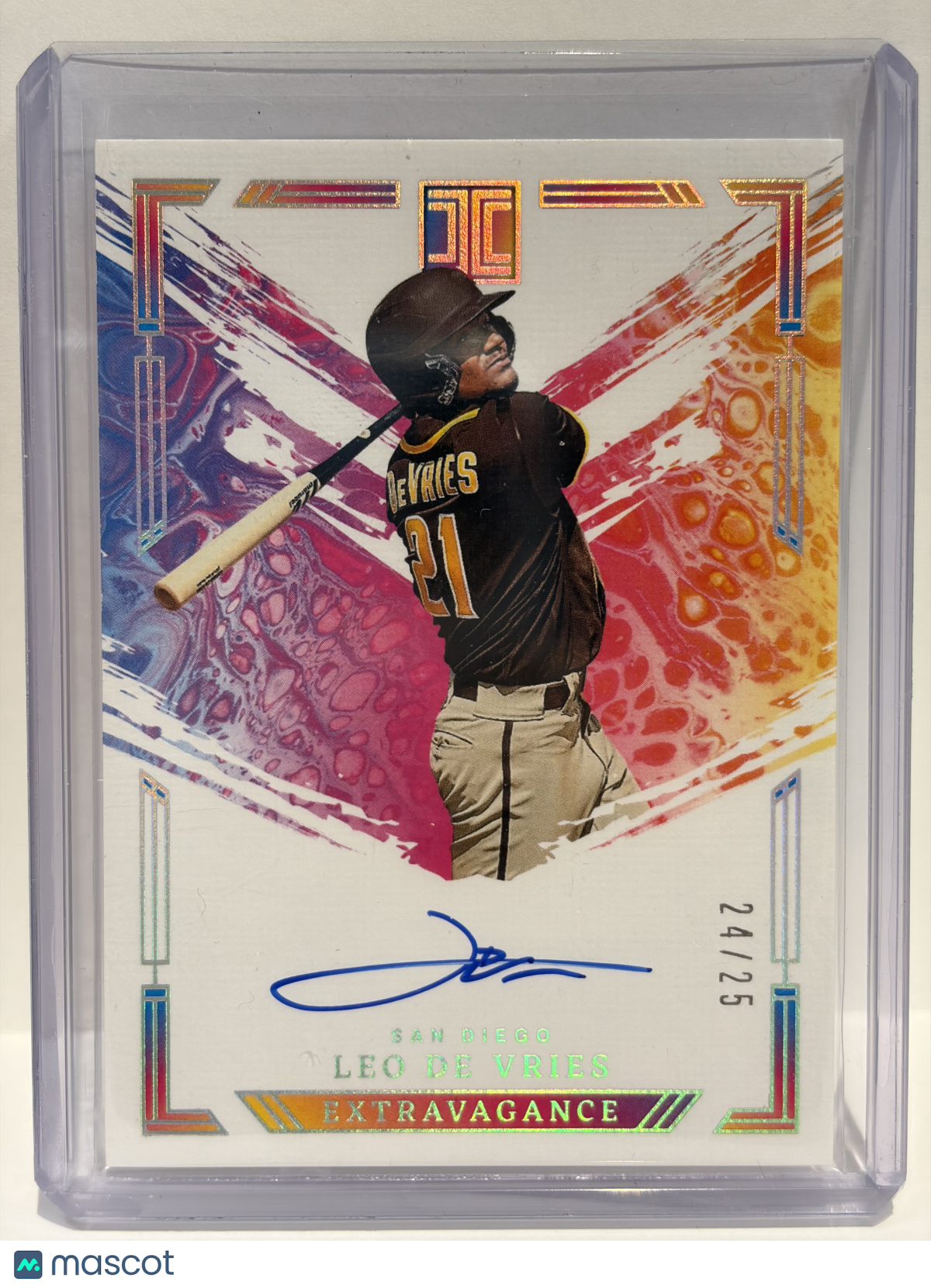 2024 Panini Impeccable Extravagance Leo De Vries Auto 24/25 #EA-LDV Near Mint - Papa Joey's Collectibles