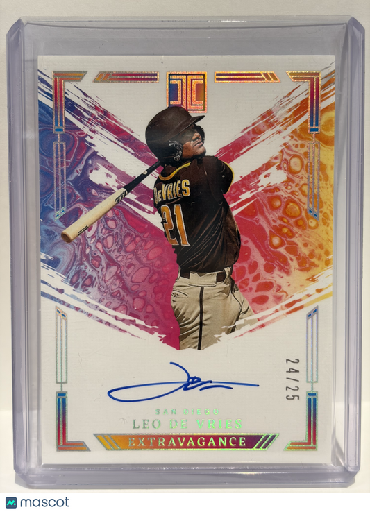 2024 Panini Impeccable Extravagance Leo De Vries Auto 24/25 #EA-LDV Near Mint - Papa Joey's Collectibles