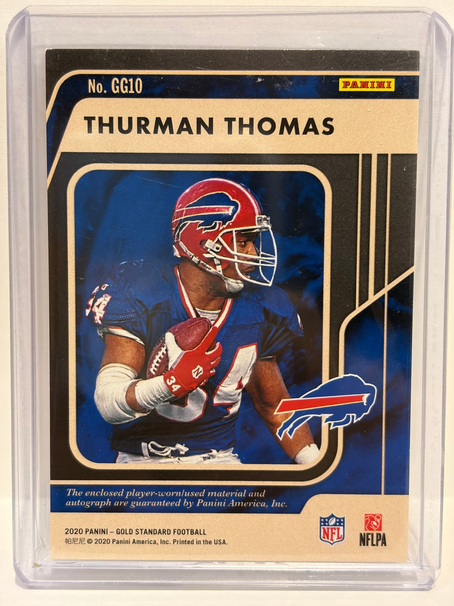 2020 Panini Gold Standard Thurman Thomas Autograph 19/49 Patch #GG10 Near Mint - Papa Joey's Collectibles