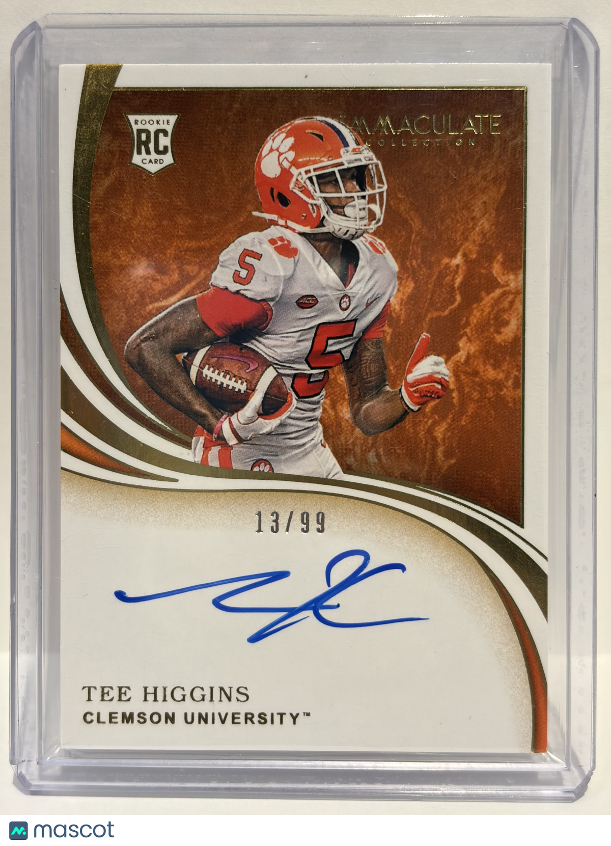 2020 Panini Immaculate Collection Collegiate Tee Higgins Auto RC 13/99 #113 NM - Papa Joey's Collectibles