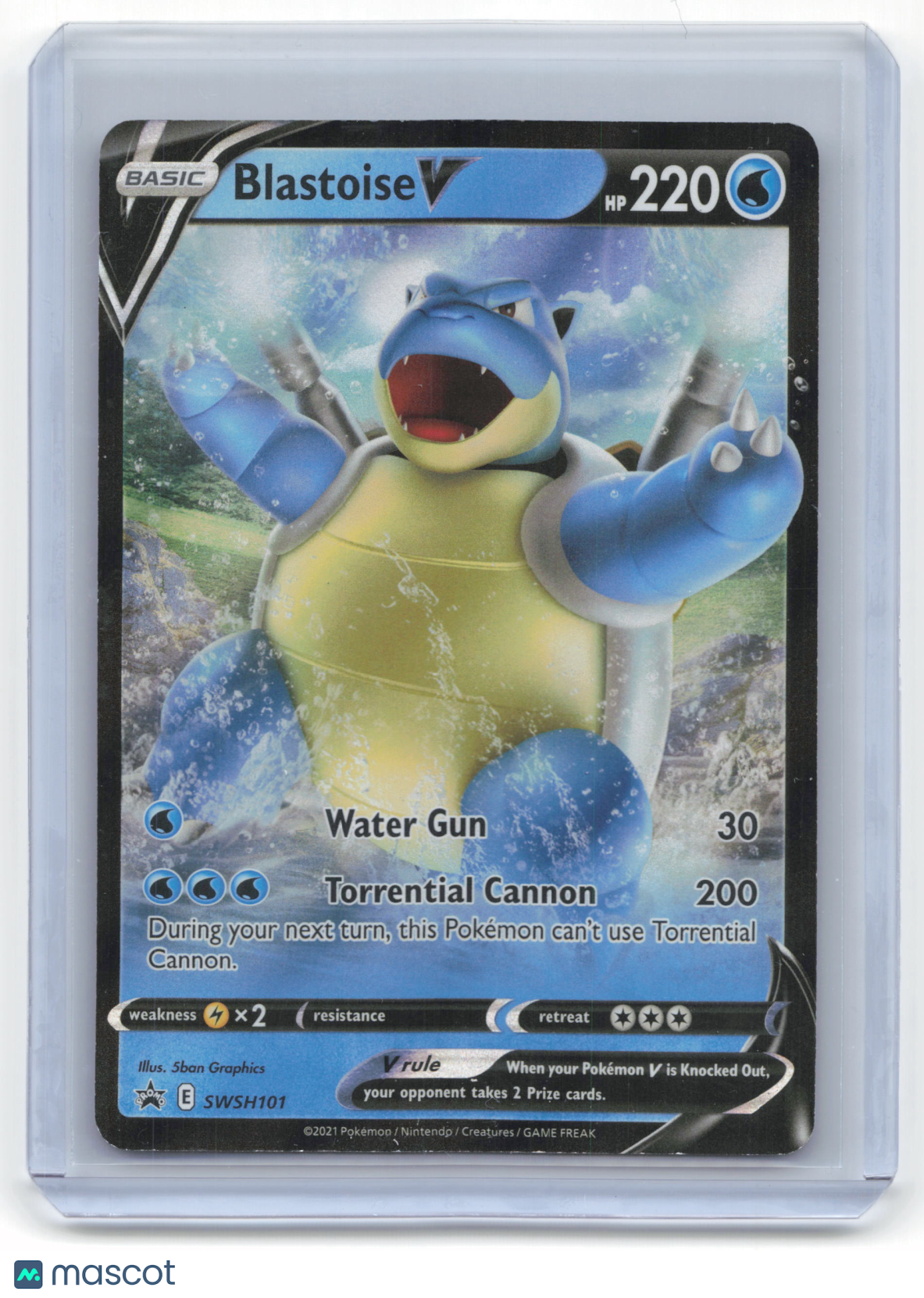 2021 Pokemon Blastoise V SWSH Black Star Promo Holo #SWSH101 Near Mint - Papa Joey's Collectibles