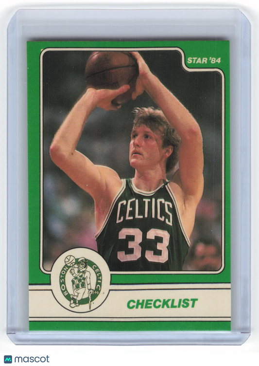 The Star Co. 1984 Star Basketball Larry Bird Checklist #1 Near Mint - Papa Joey's Collectibles