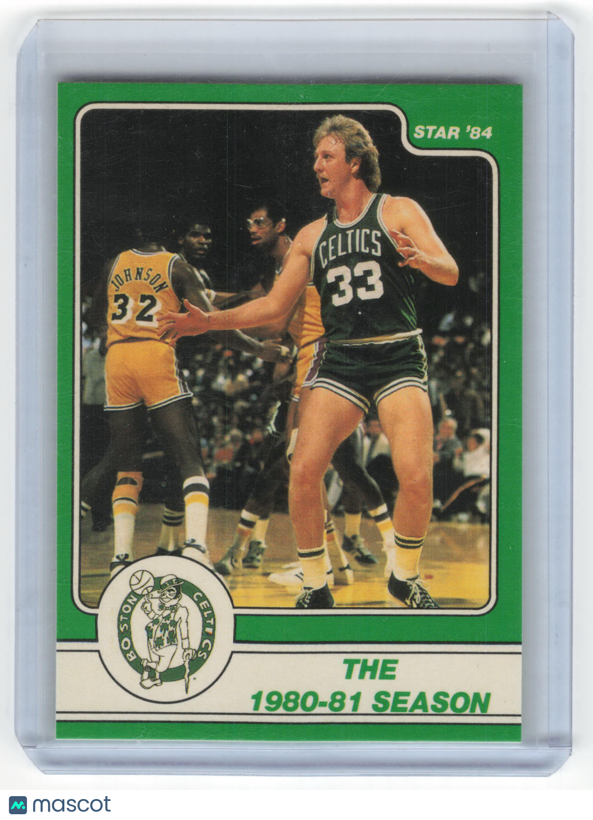 The Star Co. 1984 Star Basketball Larry Bird The 1980-81 Season #8 Near Mint - Papa Joey's Collectibles