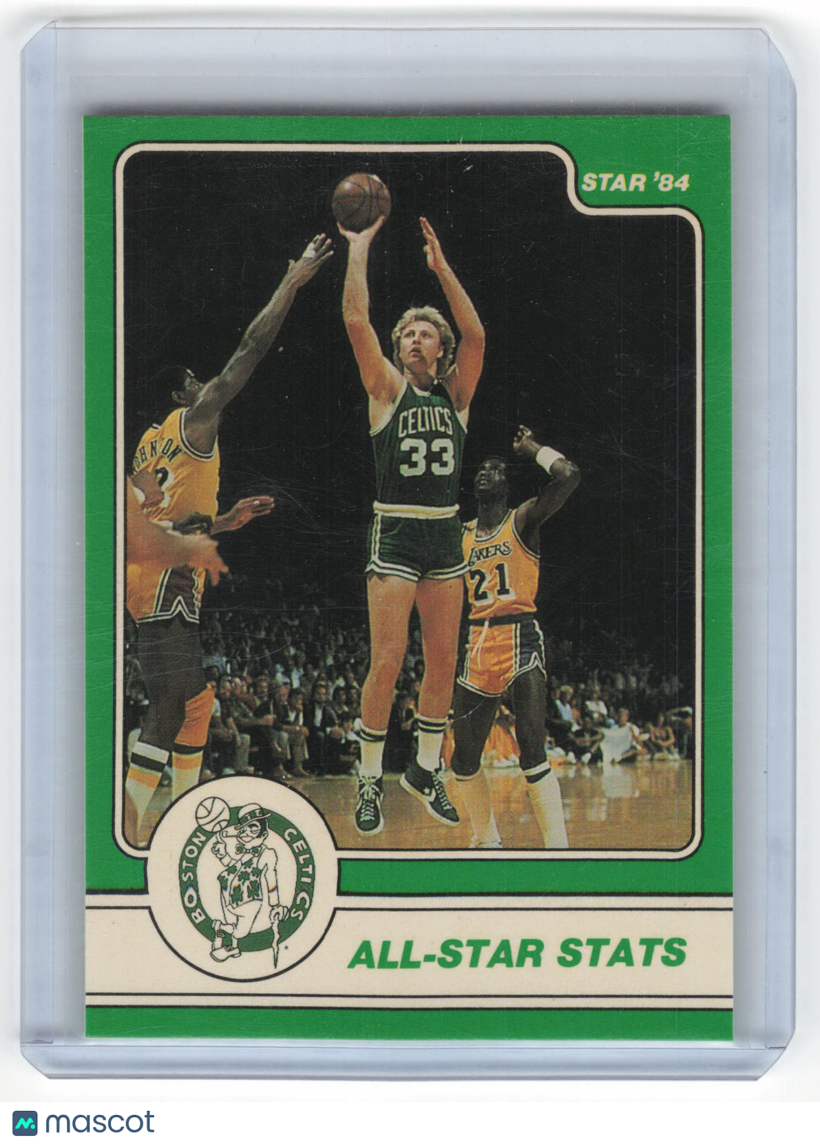 The Star Co. 1984 Star Basketball Larry Bird All-Star Stats #6 Near Mint - Papa Joey's Collectibles
