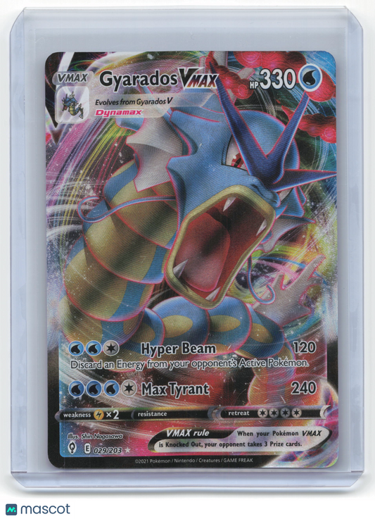 2021 Pokemon Gyarados VMAX Evolving Skies Rare Holo #29/203 Near Mint - Papa Joey's Collectibles