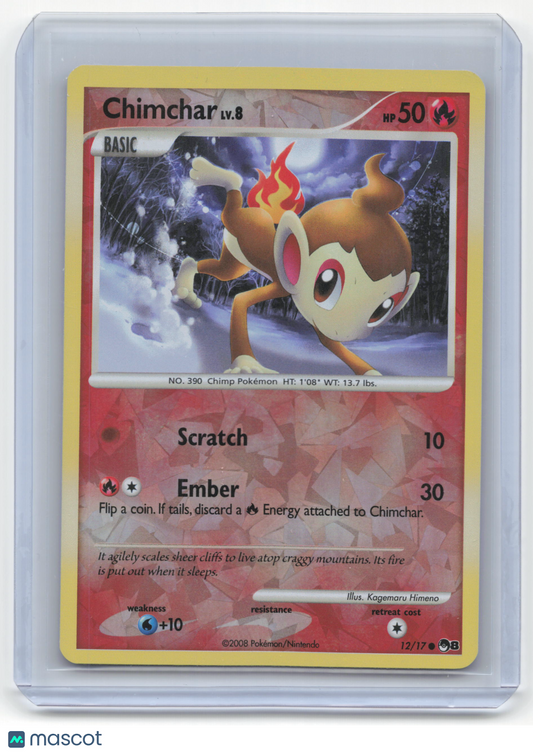 2008 Pokemon Chimchar Pop Series 8 Reverse Holo #12/17 Lightly Played - Papa Joey's Collectibles