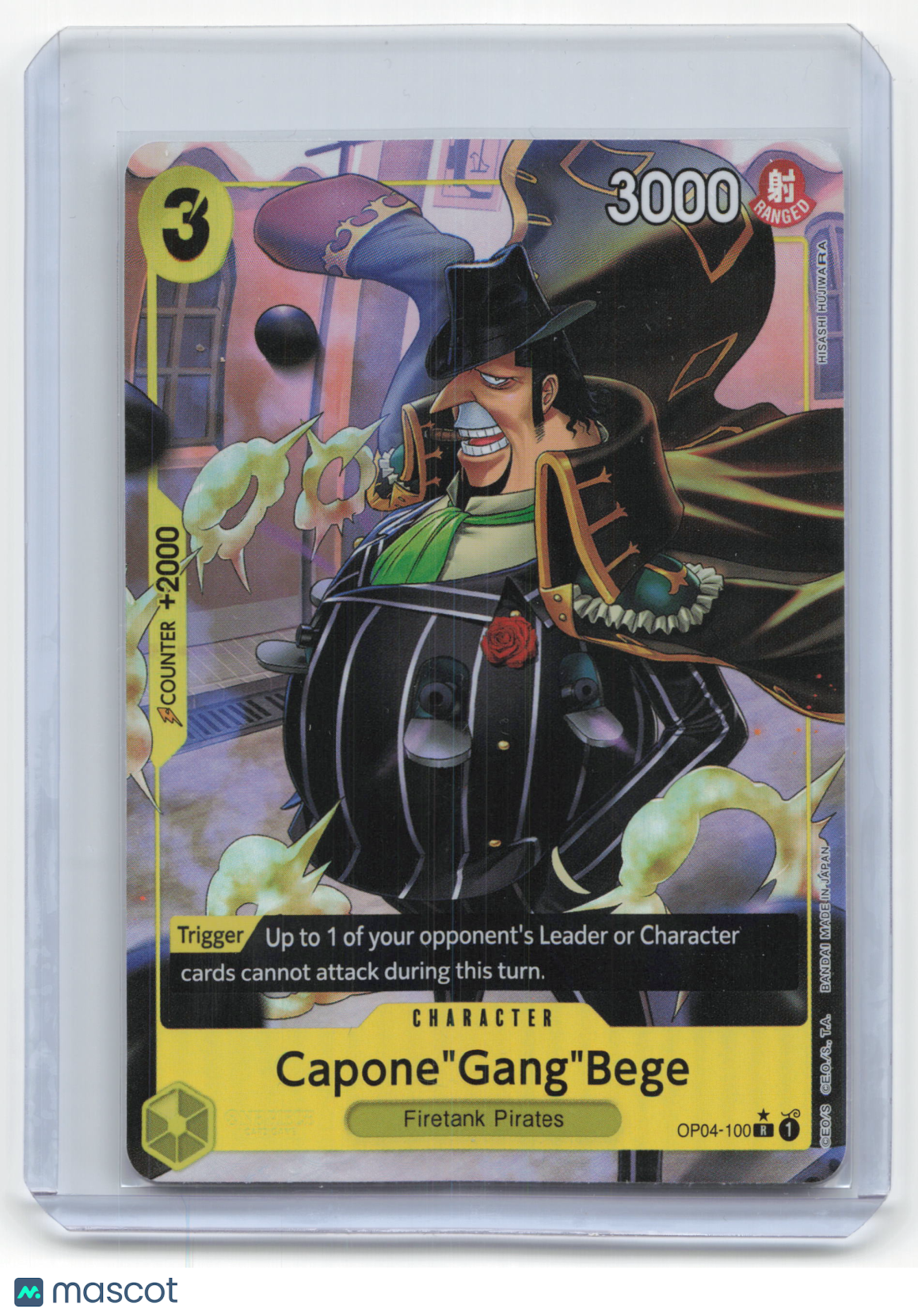 2023 One Piece Capone "Gang" Bege Kingdoms of Intrigue Rare #OP04-100 Alt Art - Papa Joey's Collectibles