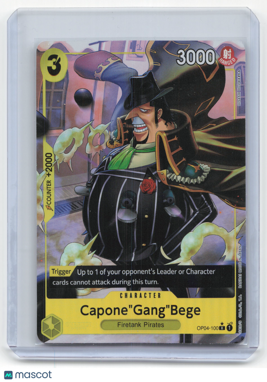 2023 One Piece Capone "Gang" Bege Kingdoms of Intrigue Rare #OP04-100 Alt Art - Papa Joey's Collectibles