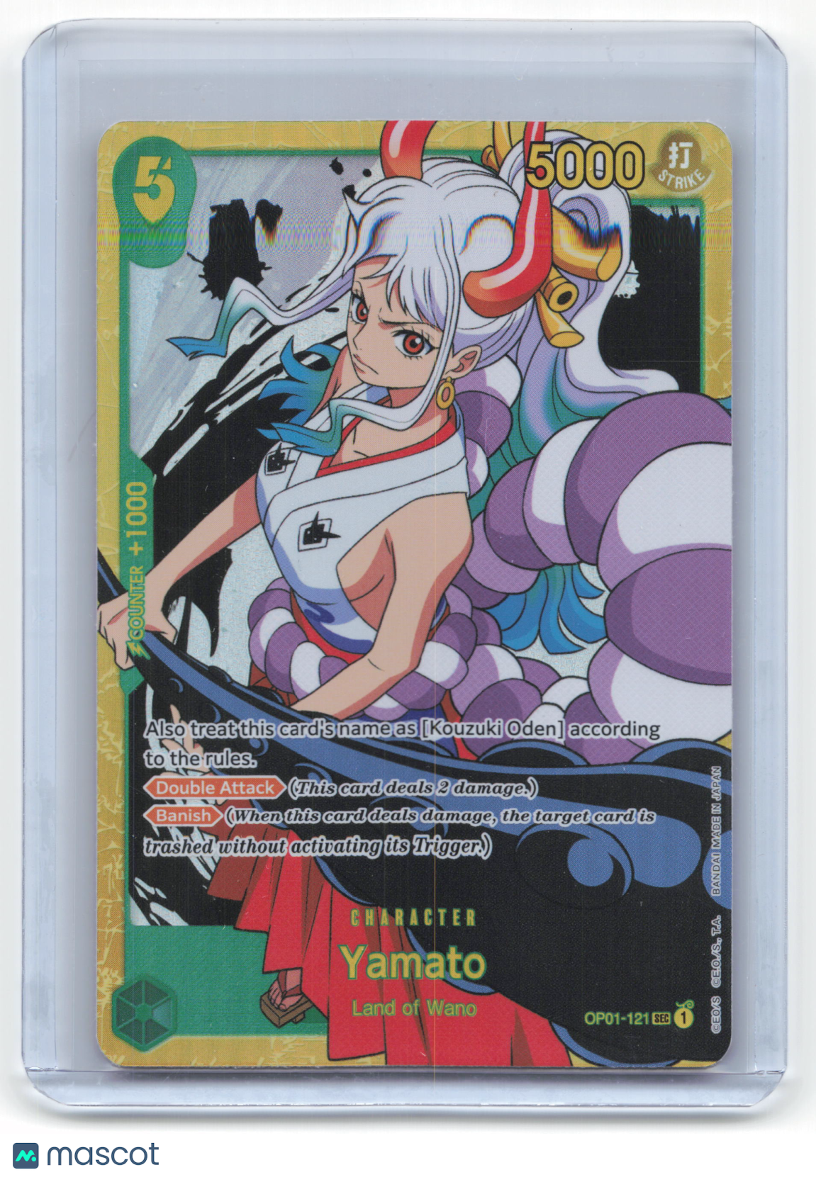 2022 One Piece Card Game Yamato Romance Dawn Secret Rare Foil #OP01-121 - Papa Joey's Collectibles