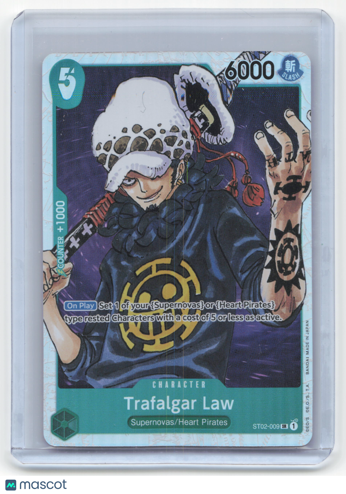 2022 One Piece Card Game Trafalgar Law Worst Generation Super Rare #ST02-009 - Papa Joey's Collectibles