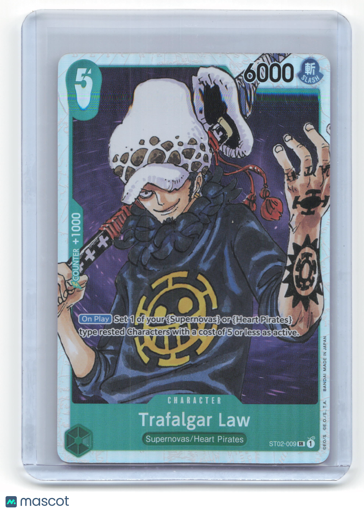2022 One Piece Card Game Trafalgar Law Worst Generation Super Rare #ST02-009 - Papa Joey's Collectibles