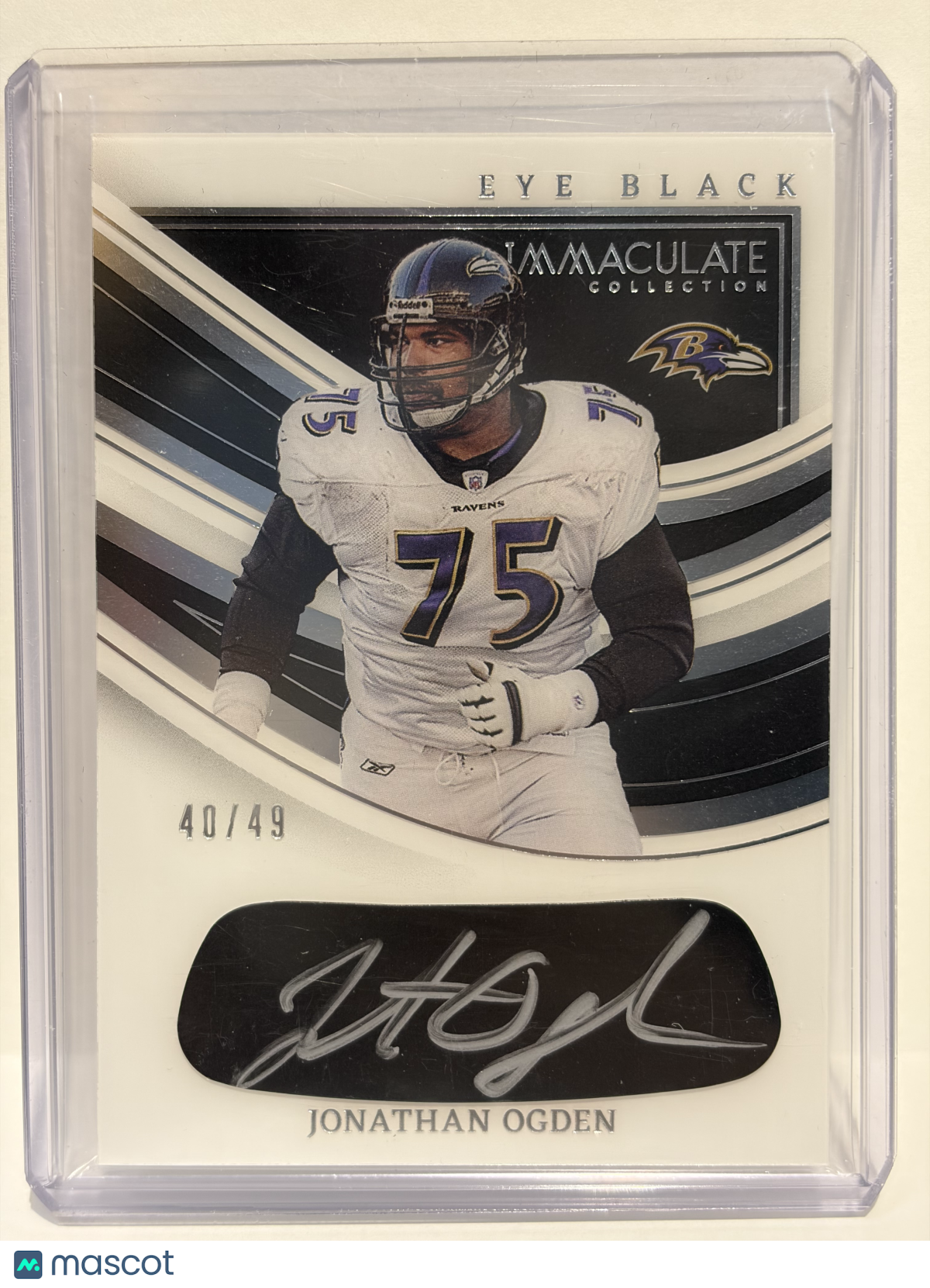 2023 Panini Immaculate Collection Football Jonathan Ogden Auto 40/49 #EB-JO NM - Papa Joey's Collectibles