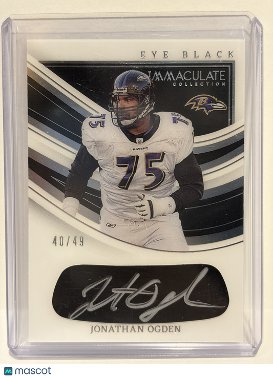 2023 Panini Immaculate Collection Football Jonathan Ogden Auto 40/49 #EB-JO NM - Papa Joey's Collectibles