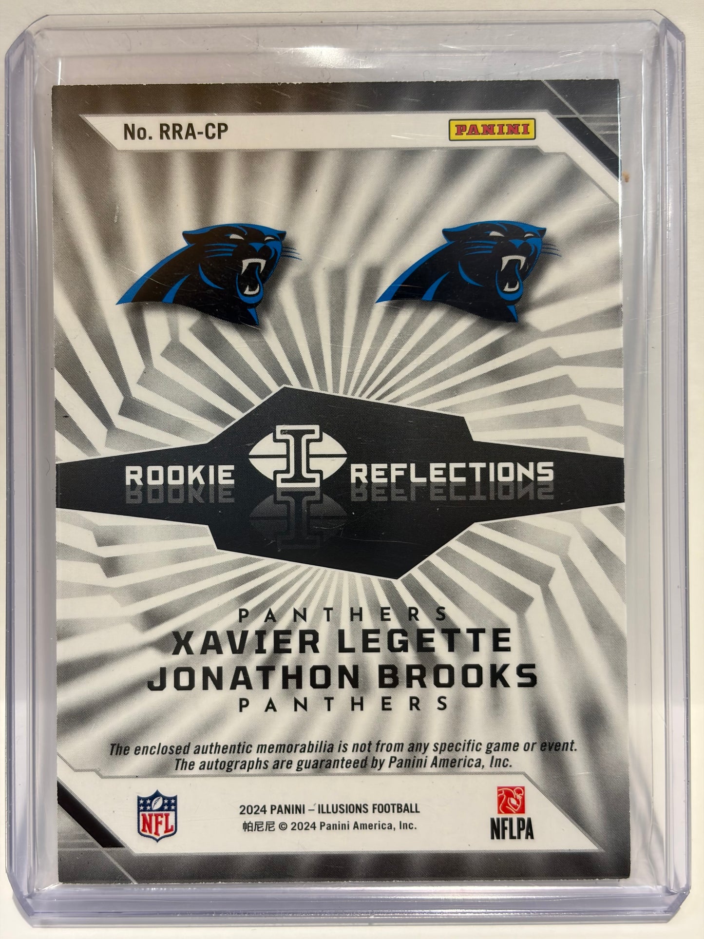 2024 Panini Illusions Xavier Legette, Jonathon Brooks Auto Patch RC Red #RRA-CP - Papa Joey's Collectibles
