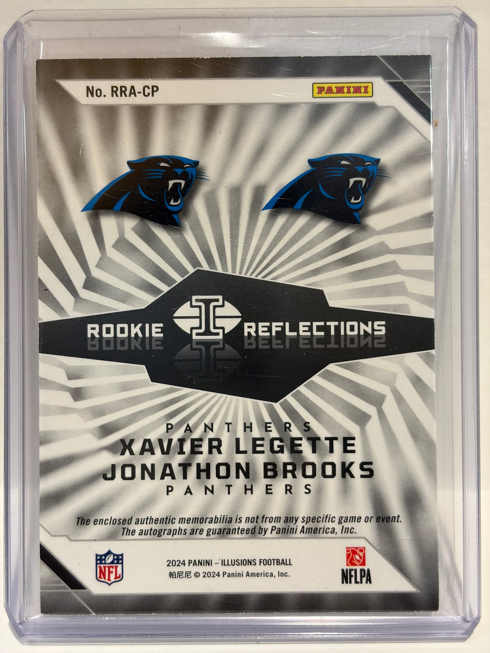 2024 Panini Illusions Xavier Legette, Jonathon Brooks Auto Patch RC Red #RRA-CP - Papa Joey's Collectibles