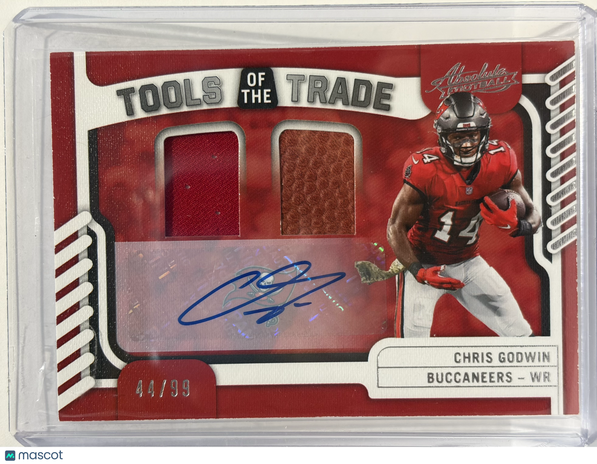 2022 Panini Absolute Football Chris Godwin 44/99 Auto Patch #TTD-38 Near Mint - Papa Joey's Collectibles