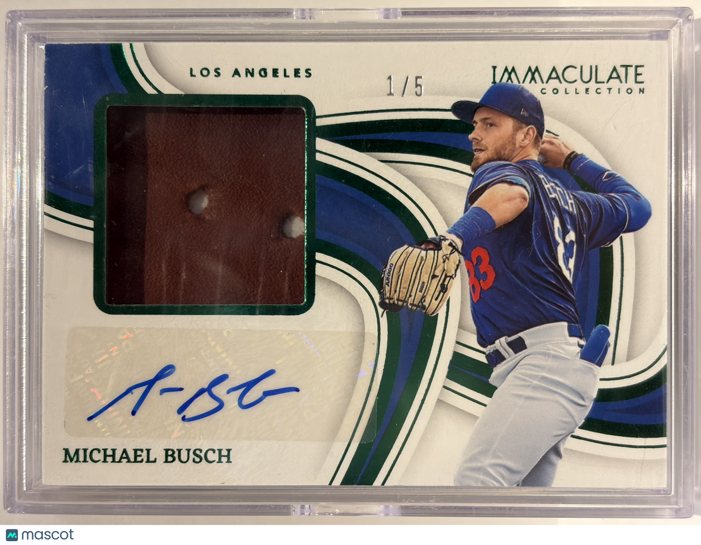 2023 Panini Immaculate Collection Michael Busch 1/5 Auto Relic Emerald #JGS-MB - Papa Joey's Collectibles