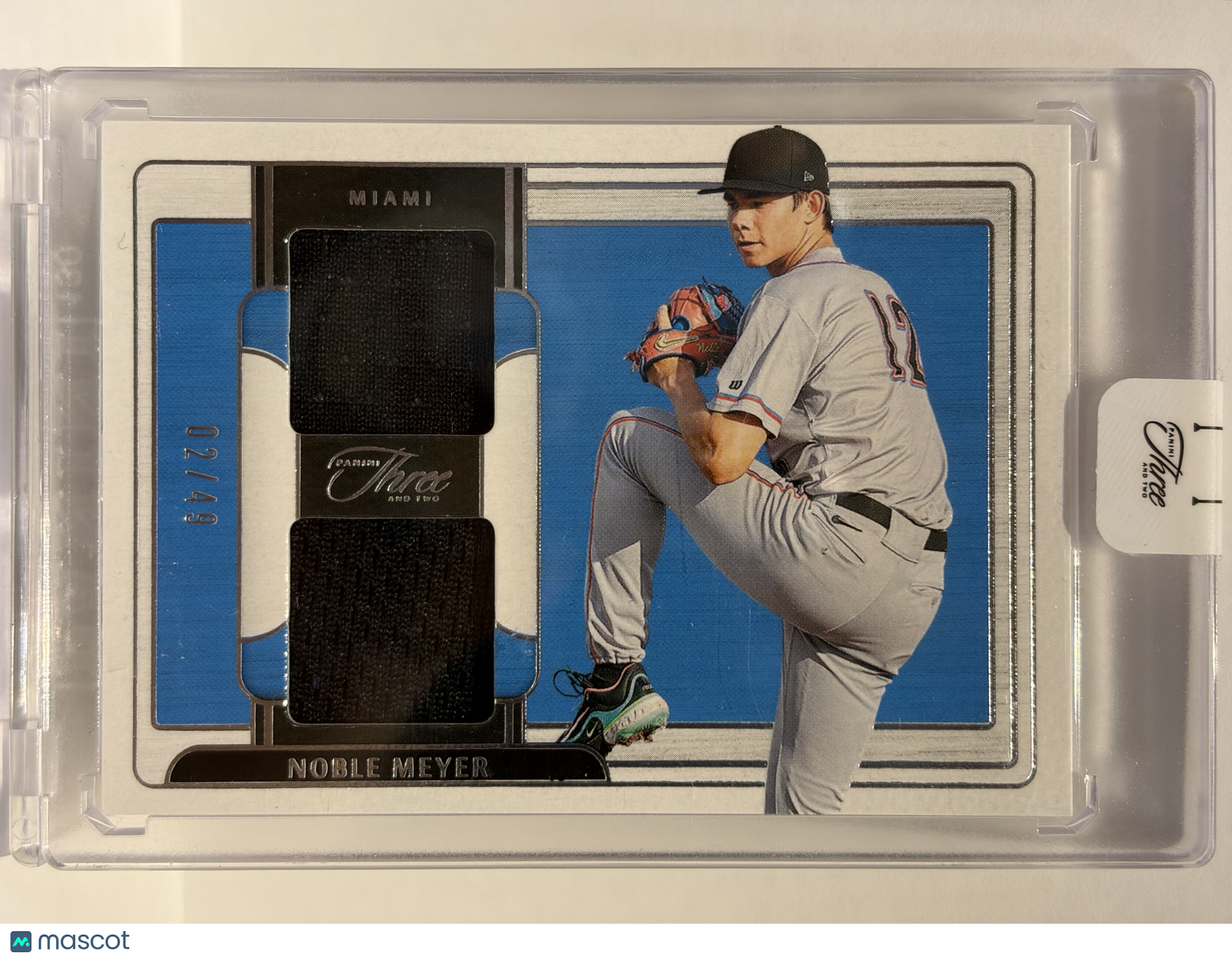 2024 Panini Three and Two Baseball Noble Meyer Patch 02/49 #PDJ-NM Near Mint - Papa Joey's Collectibles
