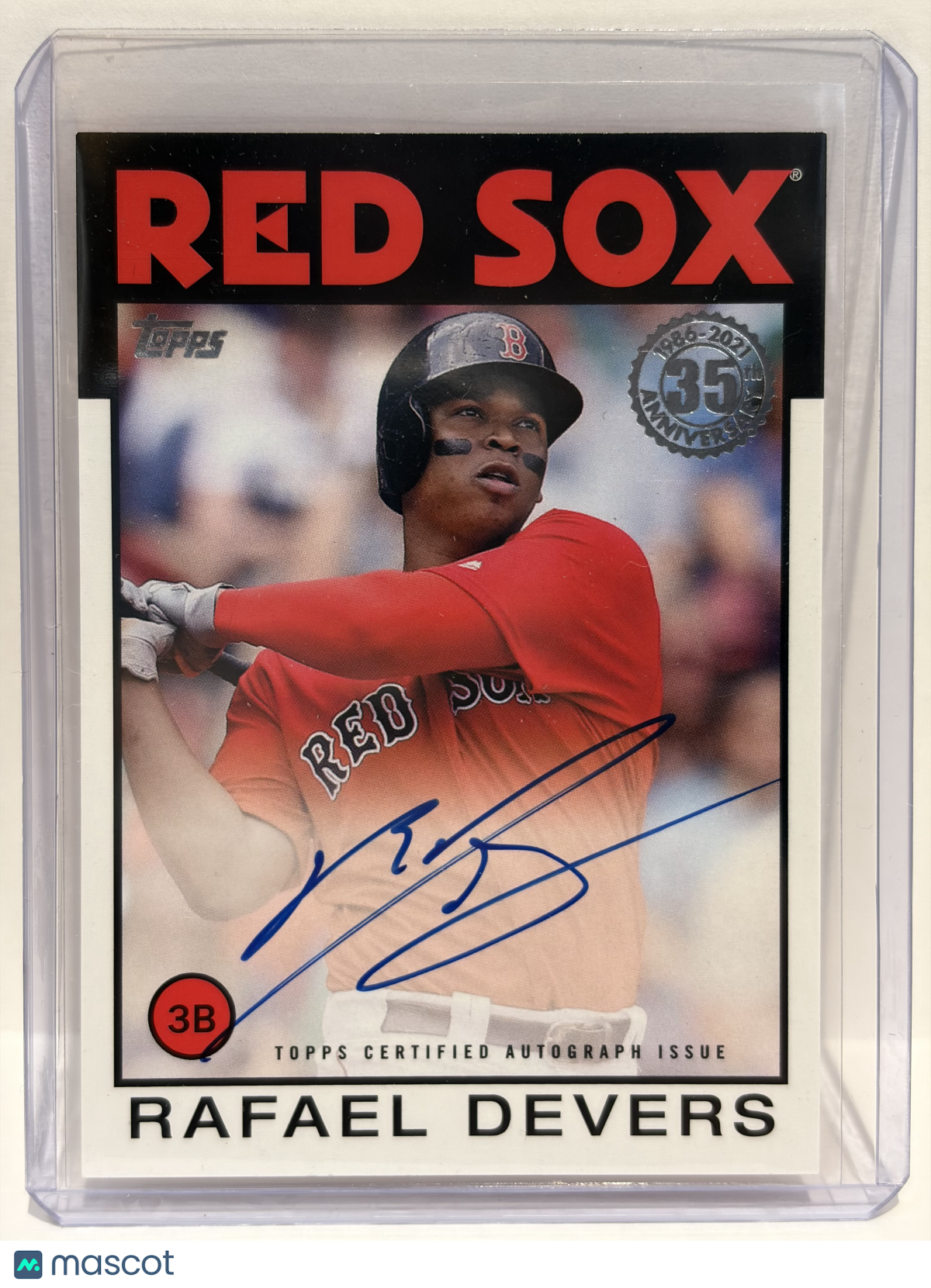 2021 Topps 1986 Topps Baseball Autograph Rafael Devers #86A-RD Near Mint - Papa Joey's Collectibles