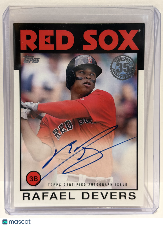 2021 Topps 1986 Topps Baseball Autograph Rafael Devers #86A-RD Near Mint - Papa Joey's Collectibles