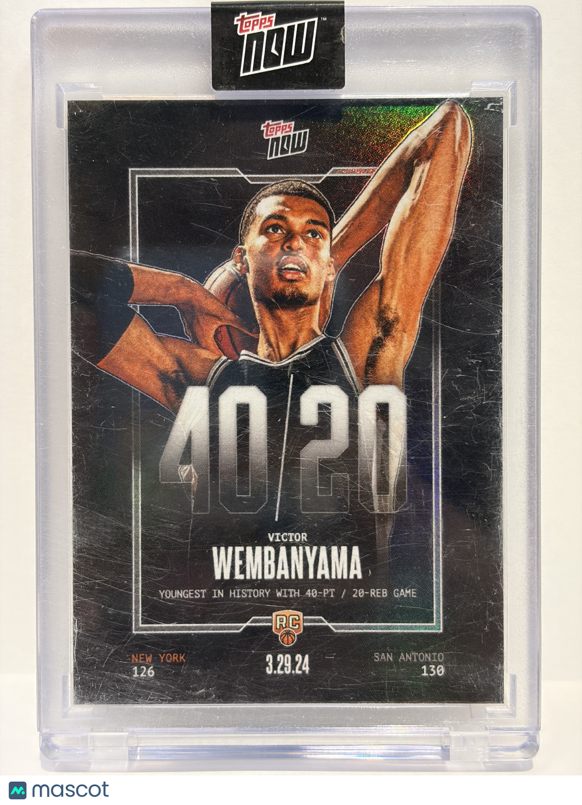 2024 Topps Now Basketball Victor Wembanyama RC #VW-5 Near Mint - Papa Joey's Collectibles